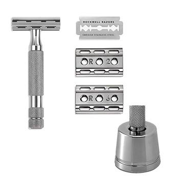 Rockwell Razors - Rasierer 6C, SET mit Ständer, GUNMETAL