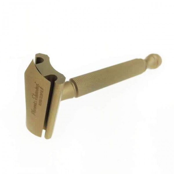 The Alpha Ecliptic Slant Razor - Aluminum 7075 - Anodized Antique Light Bronze