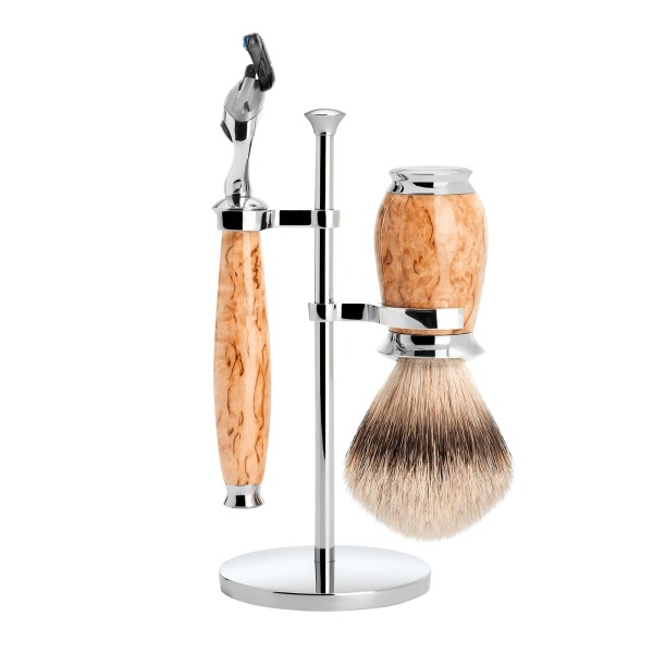 Mühle - Rasierset "Purist", Karelische Maserbirke, 3-teilig Gillette® Fusion™