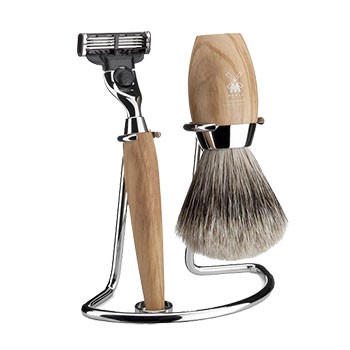 Mühle - Rasierset Kosmo Olivenholz, 3-teilig (Gillette® Mach3®)