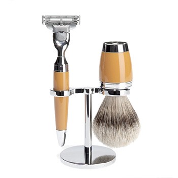 Mühle - Rasierset Stylo, Butterscotch, 3-teilig (Gillette® Mach3®)