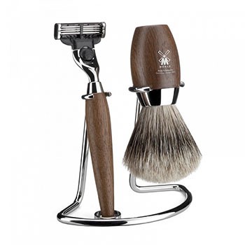 Mühle - Rasierset Kosmo Mooreiche, 3-teilig (Gillette® Mach3®)